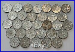 1965-1967 Kennedy Half Dollars Lot Of 31 40% Silver VF-AU