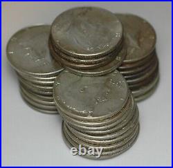 1965-1969 40% silver kennedy half dollars Lot of 34 coins Free Shipping