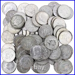 1965-1969 Kennedy Half Dollar 5 Rolls 40% Silver $50 Face 100 Coins Mixed Date