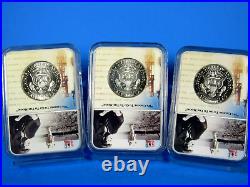 1965,66,67 P SMS 3-Coin Set, Silver Kennedy Half Dollars NGC Ms 68 Tomaska Sig