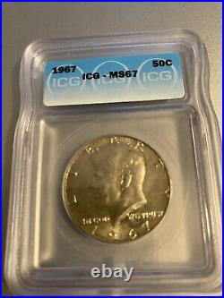 1965 Kennedy Half Dollar Icg Ms 67 Retails $2600.00