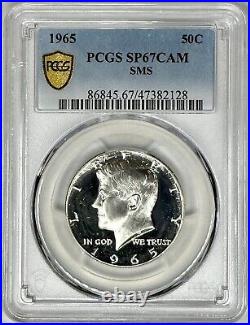 1965 Kennedy Half Dollar PCGS SP67CAM SMS Low Pop Cameo Special Mint Set Coin 50