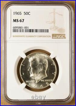 1965 P Kennedy Silver Half Dollar NGC MS67