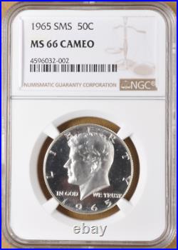 1965 SMS 50C Kennedy Half Dollar NGC Near-Superb-BU MS-66-Cameo Highest-Grades