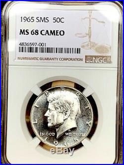 1965 Silver Kennedy NGC SMS 68 Cameo Price Guide $2,850 SUPER RARE