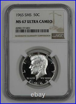 1965 Sms Kennedy Half Dollar 50c Ngc Ms 67 Mint State Unc Ultra Cameo (001)