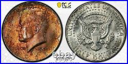 1965-p Silver Kennedy Half Dollar Pcgs Ms64 Bu Unc Color Deep Toned