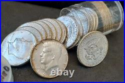 1966 Kennedy 40% Silver Half Dollar Roll Bu Toned