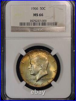 1966 P Kennedy Half Dollar NGC MS66 Toned with video