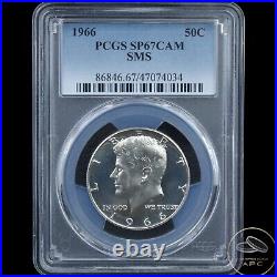 1966 SMS Kennedy Silver Half Dollar PCGS SP67CAM Special Mint Set+