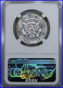1966 Sms 50c Ngc Ms66 40% Silver Kennedy Beautiful Rainbows Unlisted Ddo