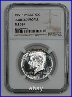 1966 Sms Ddo Kennedy Half Dollar 50c Ngc Ms 68+ Mint State Unc Plus (056)