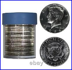 1966 Sms Kennedy Half Dollar Gem Bu Brilliant Unc Full Roll 20 Coins