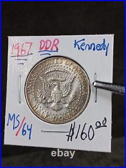 1967- DDR Kennedy Half Dollar double Die Reverse Toned J/182
