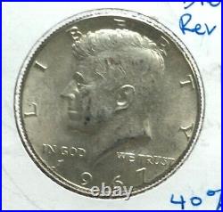 1967 Double Die Reverse Variety 40% Silver Kennedy Half Dollar DDR 50¢ #141