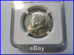 1967 Kennedy Silver Half Dollar NGC MS 63 Missing Clad Layer Planchet Mint Error