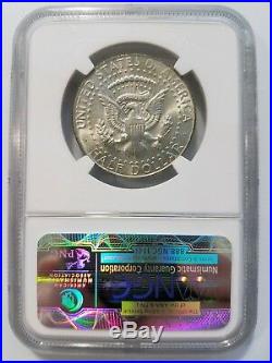 1967 Kennedy Silver Half Dollar NGC MS 63 Missing Clad Layer Planchet Mint Error