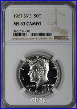 1967 SMS Silver Kennedy Half Dollar NGC MS67 Cameo Nice Frost