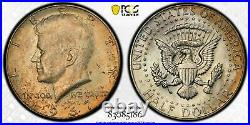 1967-p Silver Kennedy Half Dollar Pcgs Ms65 Crescent Toned Unc Choice Color
