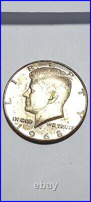 1968 D KENNEDY HALF DOLLAR 40% SILVER Tone And Color