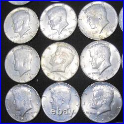 1968 D Kennedy Silver Half Dollars 37 Coin Lot