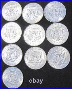 1968 D Kennedy Silver Half Dollars 37 Coin Lot