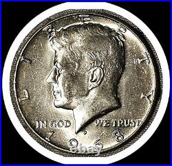 1968 D Mint Error silver kennedy half Dollar