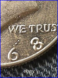 1968 D Mint Error silver kennedy half Dollar