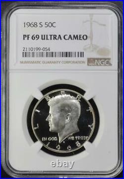 1968-S Silver Proof Kennedy Half Dollar NGC PF69 Ultra Cameo