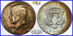 1968-d Silver Kennedy Half Dollar Pcgs Ms64 Deep Toned Bu Unc Color Choice (dr)