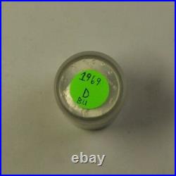 1969 D BU Kennedy Half Dollar Roll 40% Silver In Plastic Tube 20 Coins