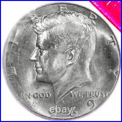 1969 D Kennedy Half Dollar 40% Silver Mint Cello BU Roll 20 US Coin Lot