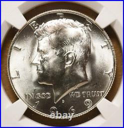 1969 D Kennedy Silver Half Dollar NGC MS66