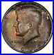1969_D_PCGS_MS63_Toned_Kennedy_Half_Dollar_with_Rainbow_Toning_Beautiful_Coin_01_wx