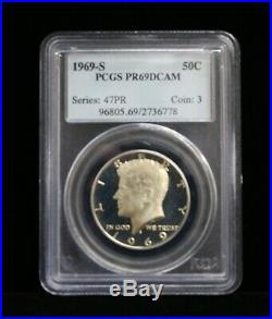 1969-S Kennedy Half Dollar 50c Proof PCGS PR-69 DCAM Deep Cameo #6778
