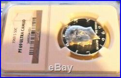 1969-s Ngc Pf69 Ultra Cameo Silver Kennedy Half Dollar. 50c Bright Ultra Cameo