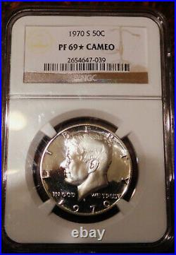 1970 S Proof 69 NGC CAMEO STAR 40% Silver Kennedy Half Dollar PR PF PRF CAM 50