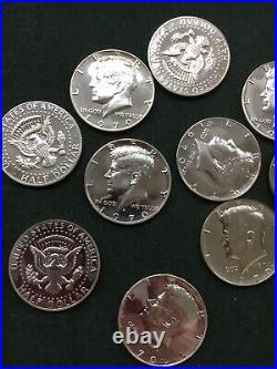 1970-s Silver Proof Kennedy Half Dollar Roll Of 20 Gem Proof Bin Free Shipping