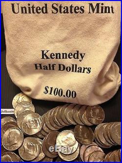 1971 2018 PD Kennedy Half Dollar 200 Coin Lot 2x Silver 90% 40% U. S. Mint Bag
