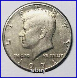 1971 D Kennedy Half Dollar Coin & Misprint & Rare