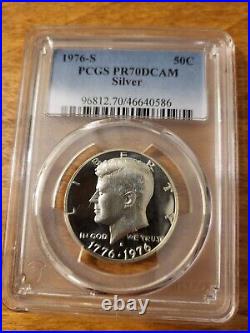 1976-S 50¢ Kennedy 40% Silver Bicentennial Half Dollar PCGS PR70DCAM #018