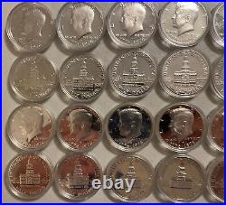 1976 -S Kennedy Half dollar Proof Bic 40% Silver Roll 20 In Original Capsules