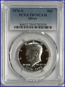 1976-S Kennedy Silver Half Dollar 50C PCGS Proof PR 70 Cameo (CAM) PCGS POP 7
