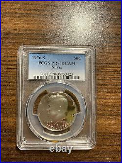 1976-S Kennedy Silver Half Dollar 50C PCGS Proof (PR) 70 Deep Cameo (DCAM)