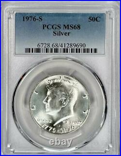 1976-S Kennedy Silver Half Dollar MS 68 PCGS Certified Silver Beautiful Lustrous