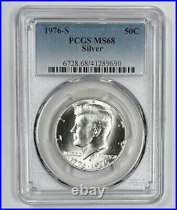 1976-S Kennedy Silver Half Dollar MS 68 PCGS Certified Silver Beautiful Lustrous