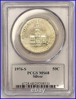 1976 S PCGS MS68 Silver Kennedy Half High Grade with HTF Printed Signature Label