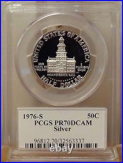 1976-s Silver Kennedy Bicentennial Half Dollar Pcgs Pr70dcam Rare Signature