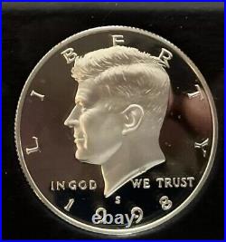 1992-1998 Silver PROOF KENNEDY HALF DOLLARS 7 COINS 92 To 98 YEARS