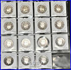 1992 2018 Silver Proof Kennedy Half Dollar 90% Silver Proof Set 27 Coins